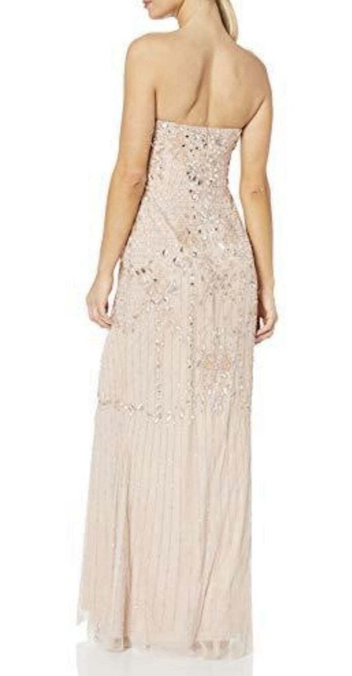 Aidan By Aidan Matrix Women’s Beaded Strapless Gown, Blush, Sz.6. $495 - Picture 2 of 16